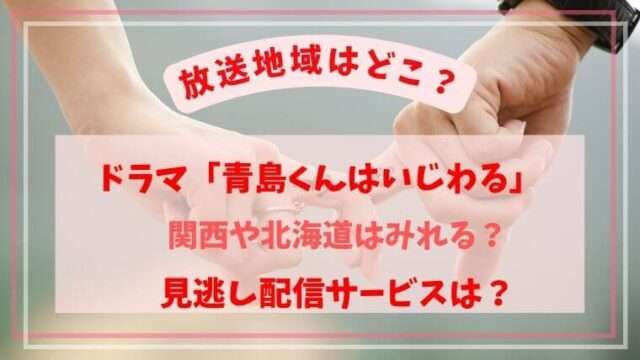 青島くんはいじわる　ドラマ　放送地域　放送局　見逃し配信　北海道　関西