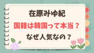 在原みゆ紀　国籍　韓国　なぜ人気