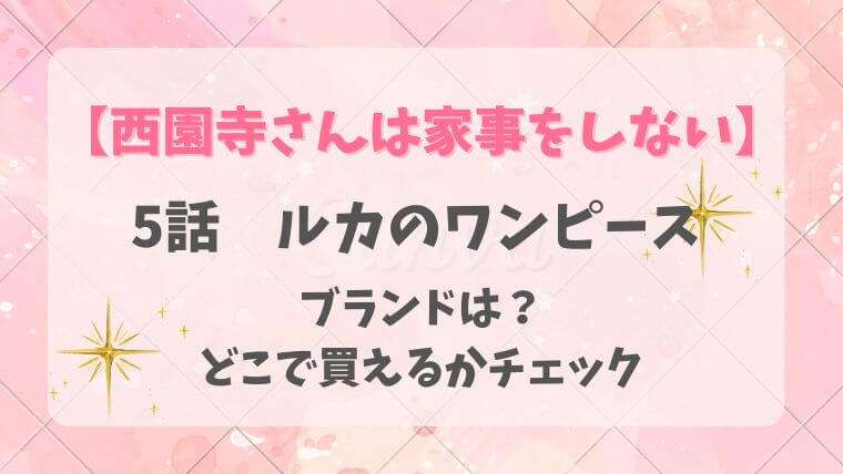 西園寺さんは家事をしない　ルカ　5話　衣装　マドラスチェック　ワンピース　ブランド　どこの